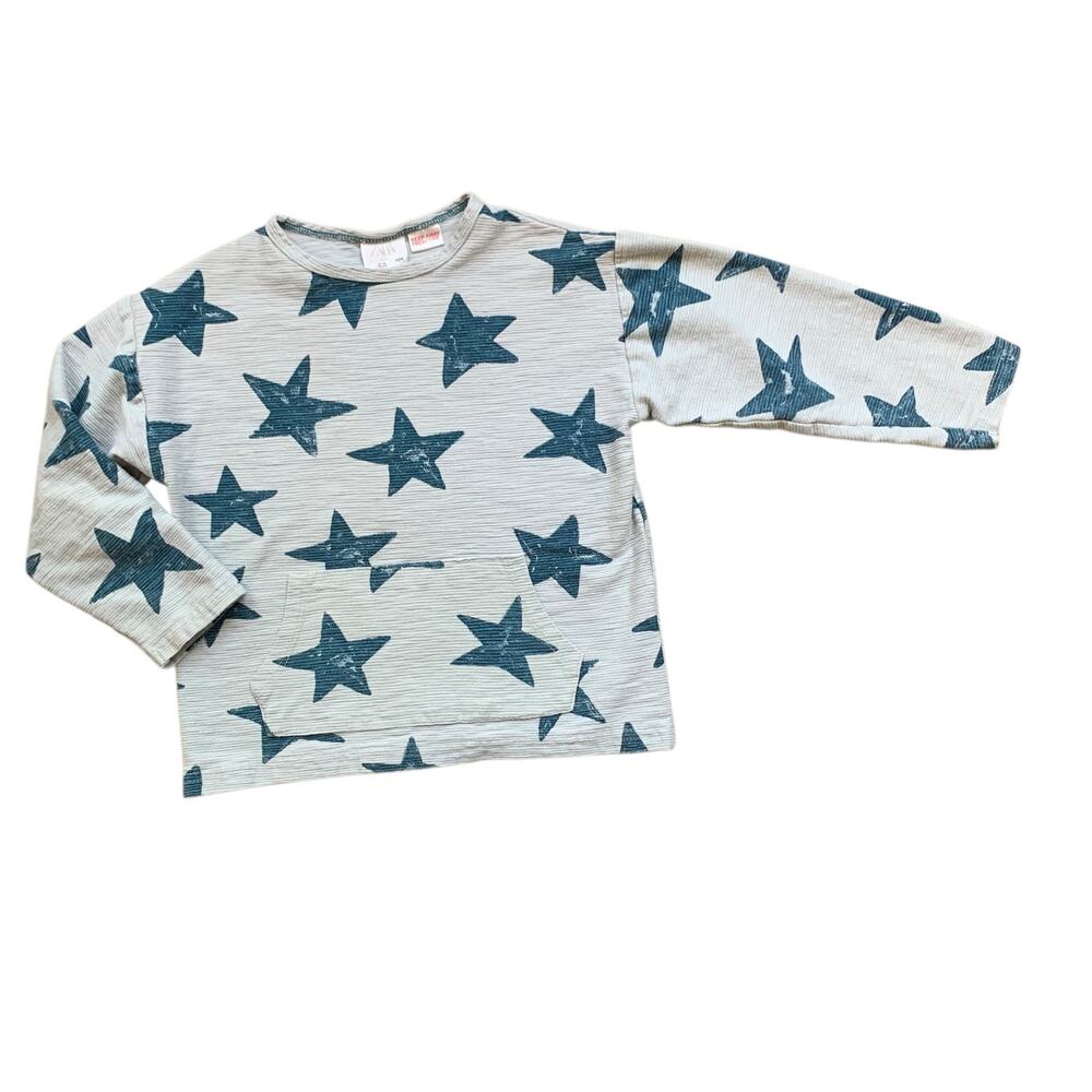 Zara star print textured shirt 3-4 years - Picture 6 of 6